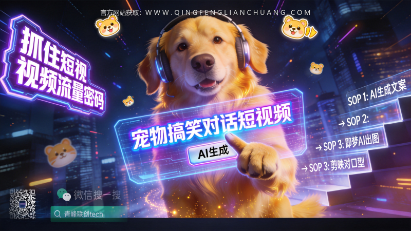 宠物对话视频月入5万?别急着信,先拆解这3个AI做号的真实坑-青峰联创 · AI与项目变现实操工坊