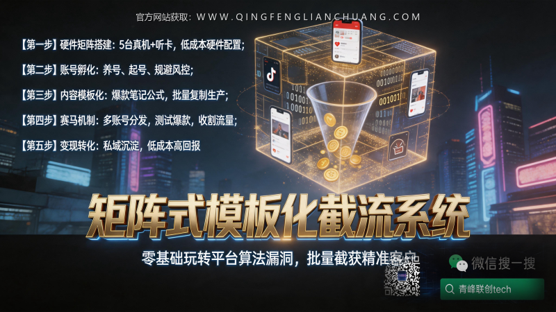 矩阵号批量引流：用5台旧手机和“听卡”搭建的隐形成本，你真的算清楚了吗？-青峰联创 · AI与项目变现实操工坊