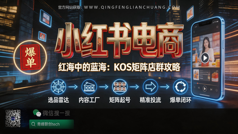 小红书KOS矩阵客单价从0到3000元/天：原创内容隔离与5秒完播率算法的真实博弈-青峰联创 · AI与项目变现实操工坊