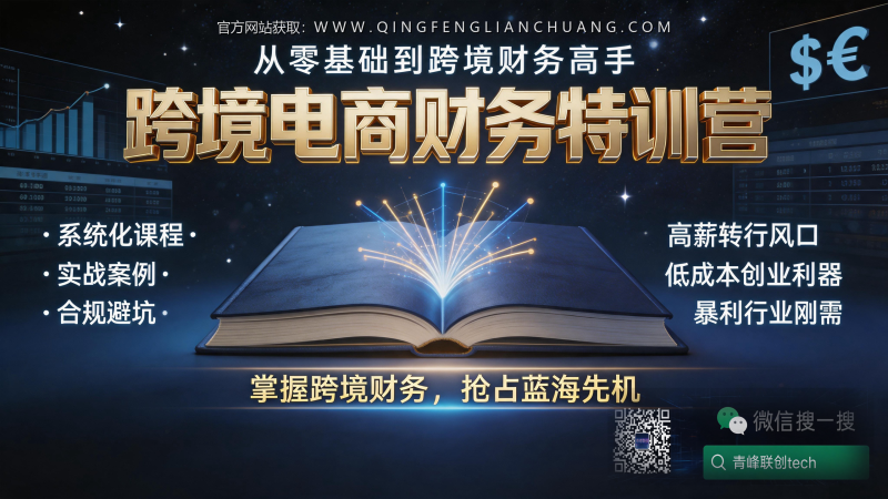 跨境电商财务培训：一个被传统会计忽视的蓝海风口，月薪3万是起点吗？-青峰联创 · AI与项目变现实操工坊