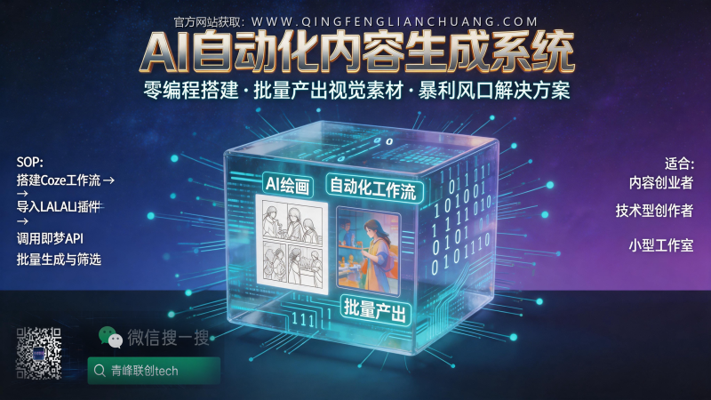 AI漫画分镜批量生成工作流，为何你投入500元却赚不回本？-青峰联创 · AI与项目变现实操工坊