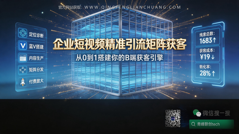 花了几万块学抖音企业号矩阵，才发现90%的人连“定位”这一步都没走对-青峰联创 · AI与项目变现实操工坊