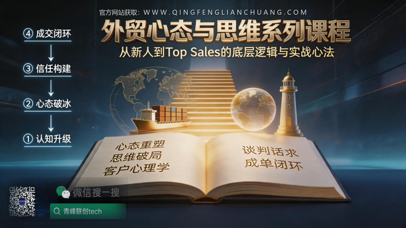 外贸老鸟都在偷偷补的课：为什么你发了1000封开发信，客户却只回复了3封？-青峰联创 · AI与项目变现实操工坊