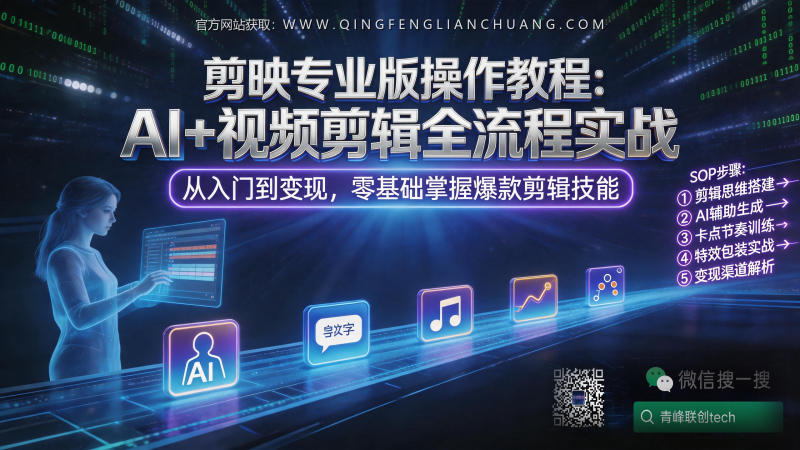 AI视频日更60天，零投流涨粉5万：即梦+DeepSeek这套“故事号”SOP，比美女号稳十倍-青峰联创 · AI与项目变现实操工坊