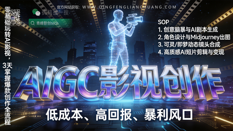 花三万买课学AI视频？揭秘可灵+Midjourney月入十万的真实门槛与避坑指南-青峰联创 · AI与项目变现实操工坊